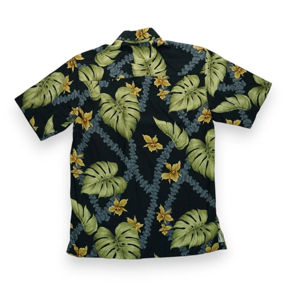 Tommy Bahama Hawaiian Mens Shirt Small Silk Floral Camp Lounge Short Sleeve  EUC